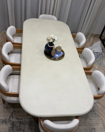 Dining table neo cement off white