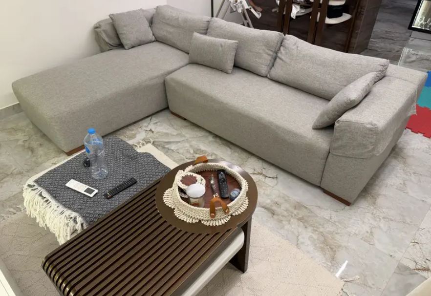 كنبة حرف L مقاس ٣متر x ٢ متر