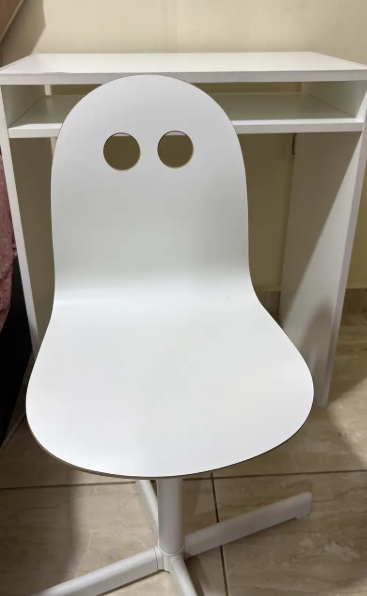 IKEA Study Desk + Chair Set – White – Very Good Condition thumbnail