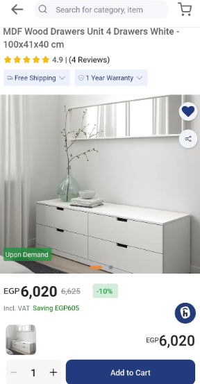 practical unit of 4 drawers thumbnail