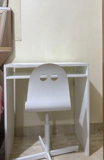 IKEA Study Desk + Chair Set – White – Very Good Condition